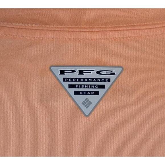 Columbia PFG Womens Fishing Shirt Large Peach Long Sleeve Performance Peach UPF - Picture 8 of 12
